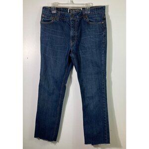 Womens Levis The Original Jeans Super‎ Skinny 510 Blue Raw Hem 34